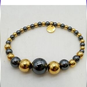 Rustic Cuff Metallic Gold and Silver Bracelet EUC